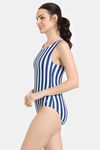 Zelocity Elastane Blended Slip-On Malliot with Removable Pads - Blue Depth — thumbnail 2